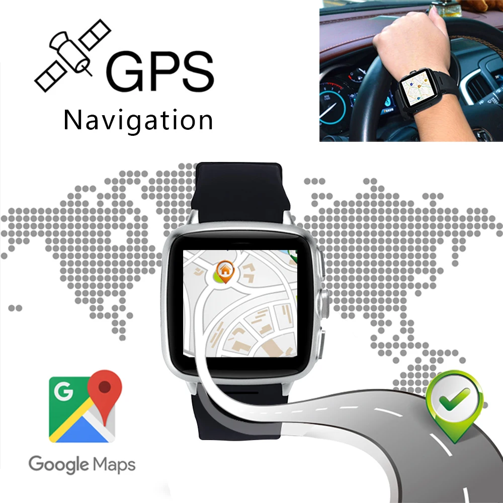 F05 Smart watch 3G Android 4.4 metel smart phone 1G RAM 8G ROM 2MP camera heart rate tracker Pedometer WIFI GPS smartwatch | Электроника