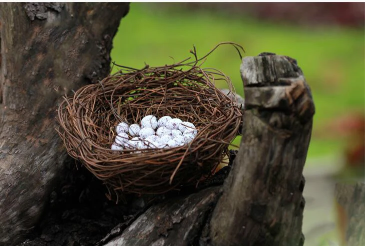 1 шт. Свадебные украшения страна Стиль ротанга птицы гнездо мини Птичье