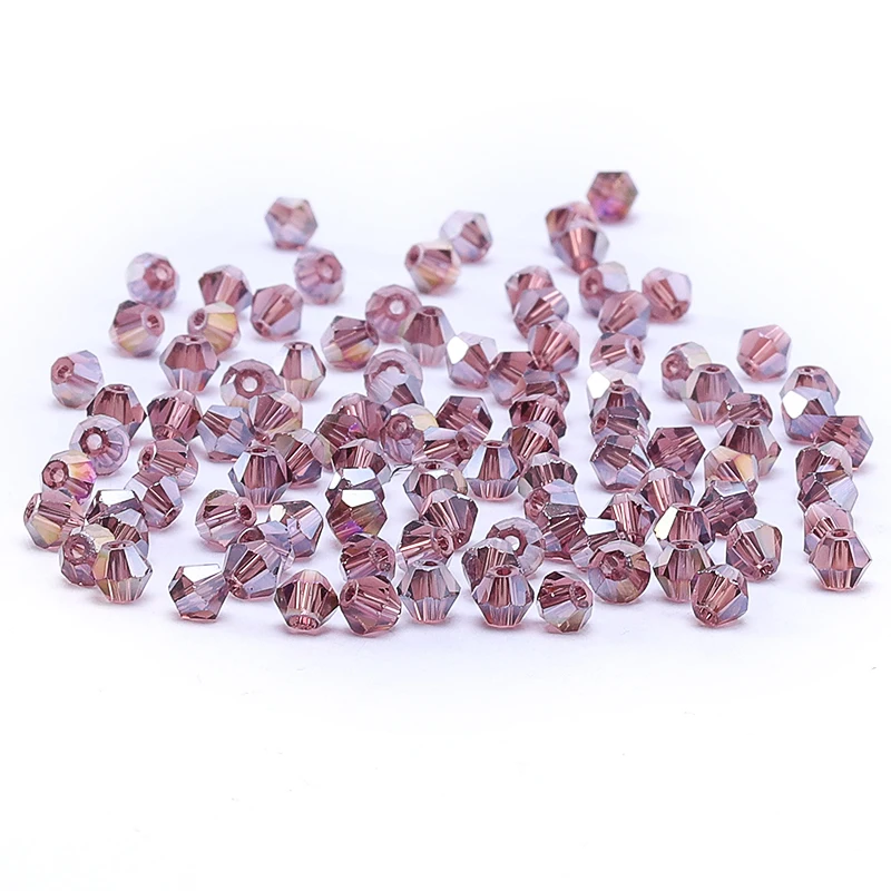 

AB Brown 100pc 4mm Austria Crystal Bicone Beads 5301 DIY Loose Beads Bicone Austrian Beads S-47