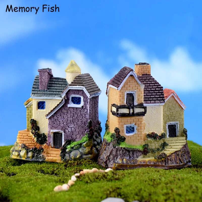 4 дизайн Русский стиль Искусственный Мини мультфильм загородный дом модель