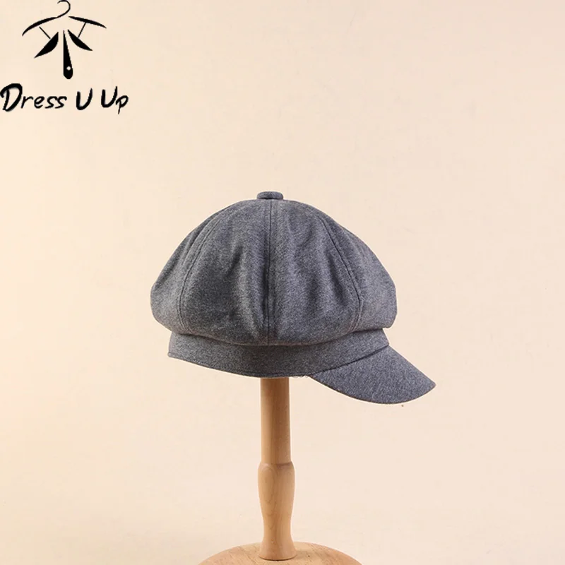 DRESSUUP, Зимний берет, шапка для женщин, теплая, для улицы, Осенние береты, для девушек, женская шапка, голая, Chapeu Feminino, восьмиугольная шапка, Bone - Цвет: C6
