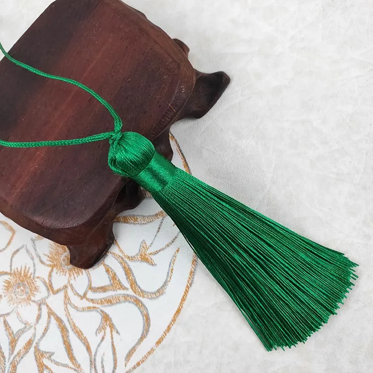 deep green 8 см fat tassel висячая веревка бахрома для шитья шторы одежда для дома бижутерия для декорирования ремесла аксессуары декоративный ключ 2 шт./партия - Цвет: deep green