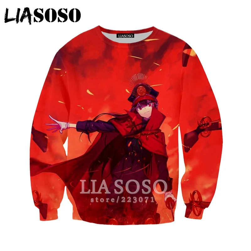 LIASOSO Autumn Fashion Hoodie Men Women 3D Print Anime Fate Grand Order Sweatshirt Casual Unisex Long-Sleeve Pullover A127-23 | Мужская