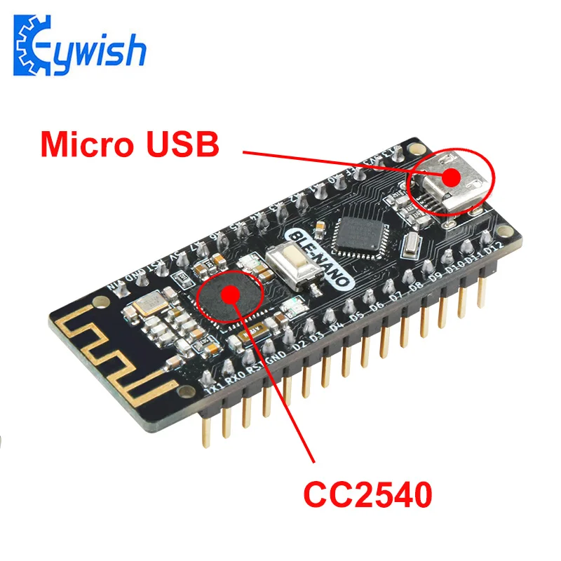 Плата Micro Controller Keywish BLE Nano для Arduino V3.0 Mirco USB встроенный беспроводной модуль CC2540