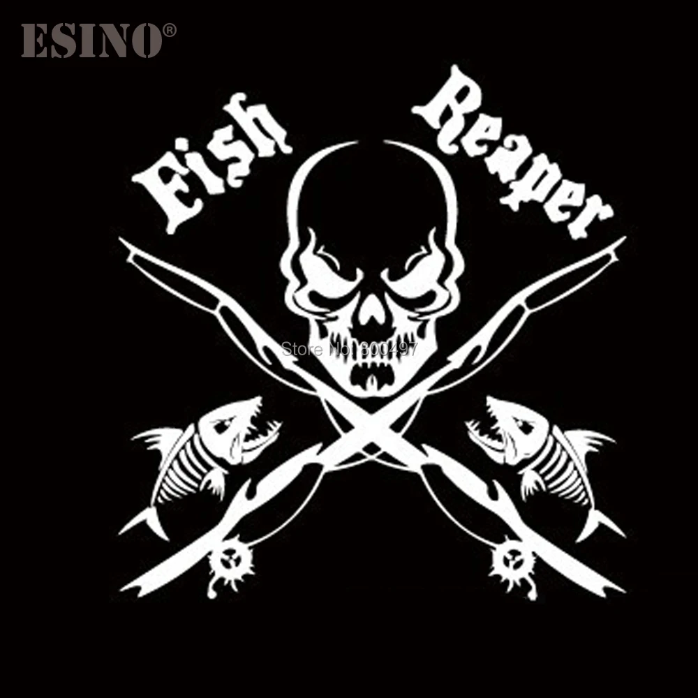 Автомобиль стиль новые модные забавные рыбы жнец череп ловить рыбу