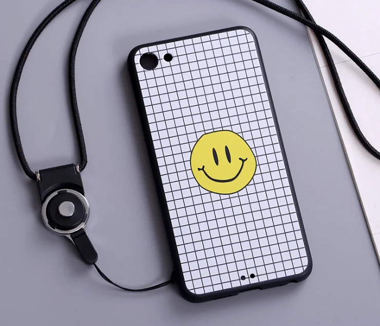 Cute Cartoon Matte Painting Soft Case For Meizu U10 / U20 M3 MAX Meilan X M3X Silicone Cover Black + Lanyard |