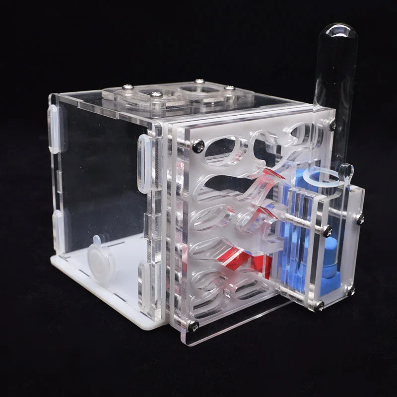 Белый DIY acryl Ant ферма Муравьиное гнездо с питанием площадка муравей дом для домашних животных Anthill мастерской муравей дом с увлажняющей водной башней 8*8*10 см - Цвет: Белый