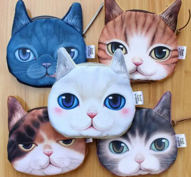 M009 симпатичный мультяшный кошелек для мелочи кошка собаки персональный плюшевый