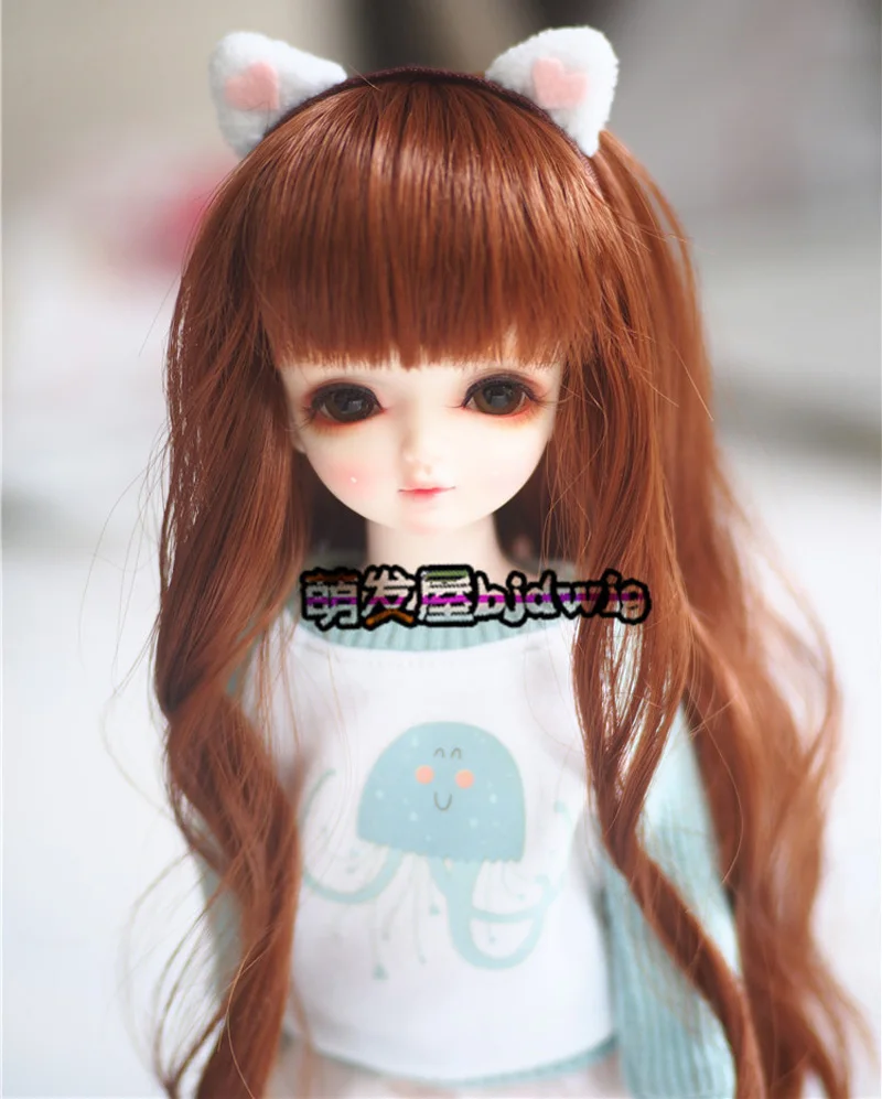 1/3 1/4 1/6 Bjd SD парик для куклы модные длинные коричневые волнистые волосы шарнирной |