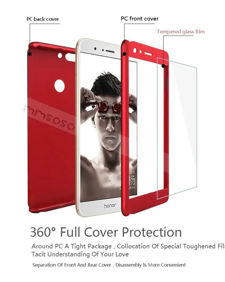 360 Полное покрытие чехол на huawei Honor 8 FRD-L19 FRD-L09 FRD-AL10 чехол Крышка с закаленным Стекло для huawei Honor8 FRD L19 L09 AL10
