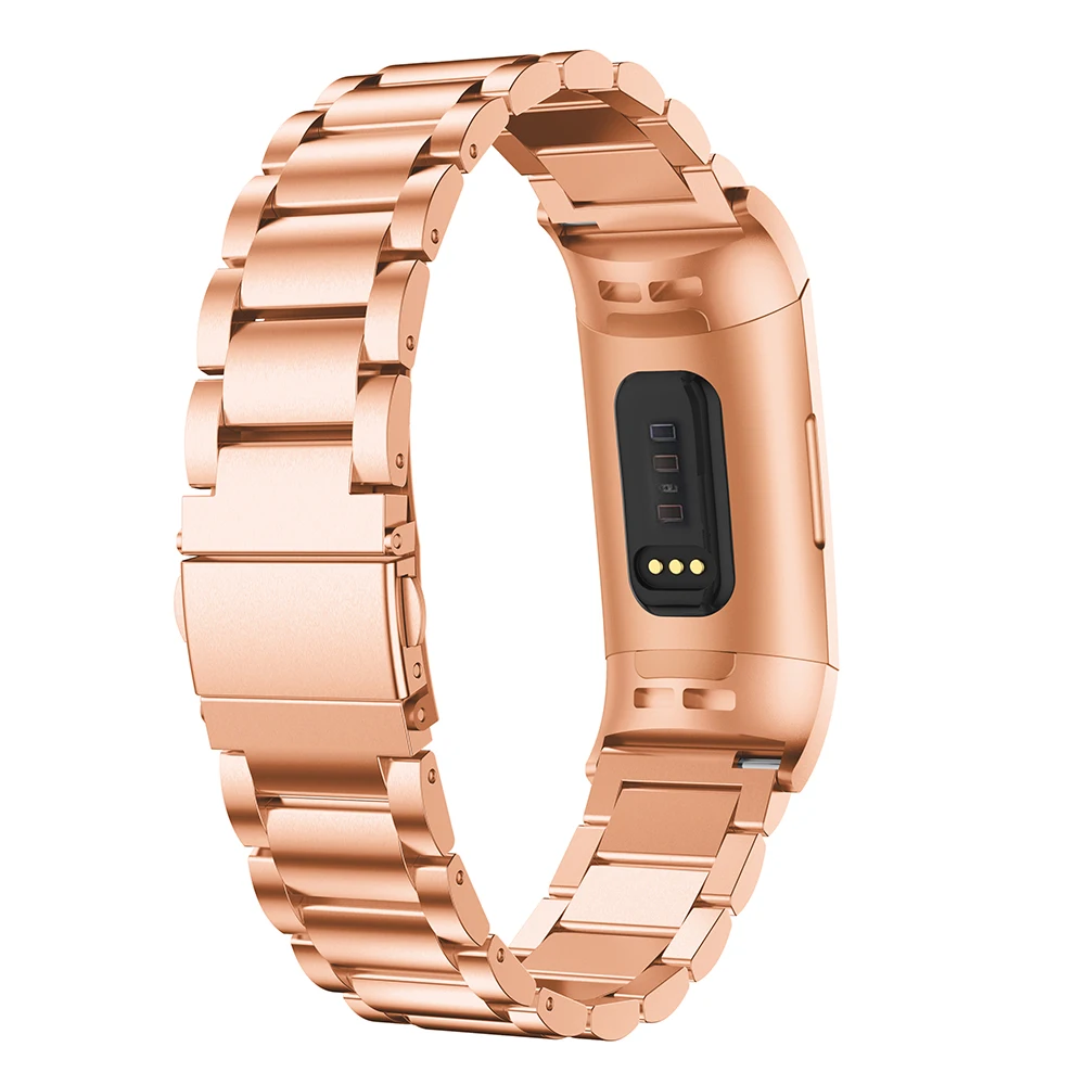 Модный ремешок из нержавеющей стали для часов Fitbit Charge 3 сменный Браслет звеньев