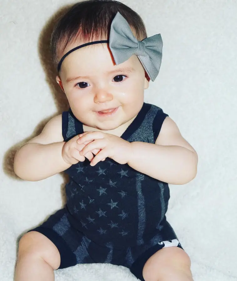 Летние комбинезоны для новорожденных мальчиков и девочек 4 июля полосатый