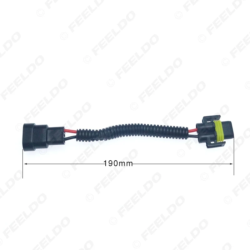 

FEELDO 10Pcs Auto Bulb Lamp Socket Adapter 9005/9006/9012 Female To H11 Male LED HID Headlight Wiring Cable Connector Plug