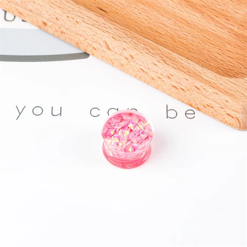 Акриловые туннели с заглушкой для ушей Симпатичные тоннели винтовым креплением