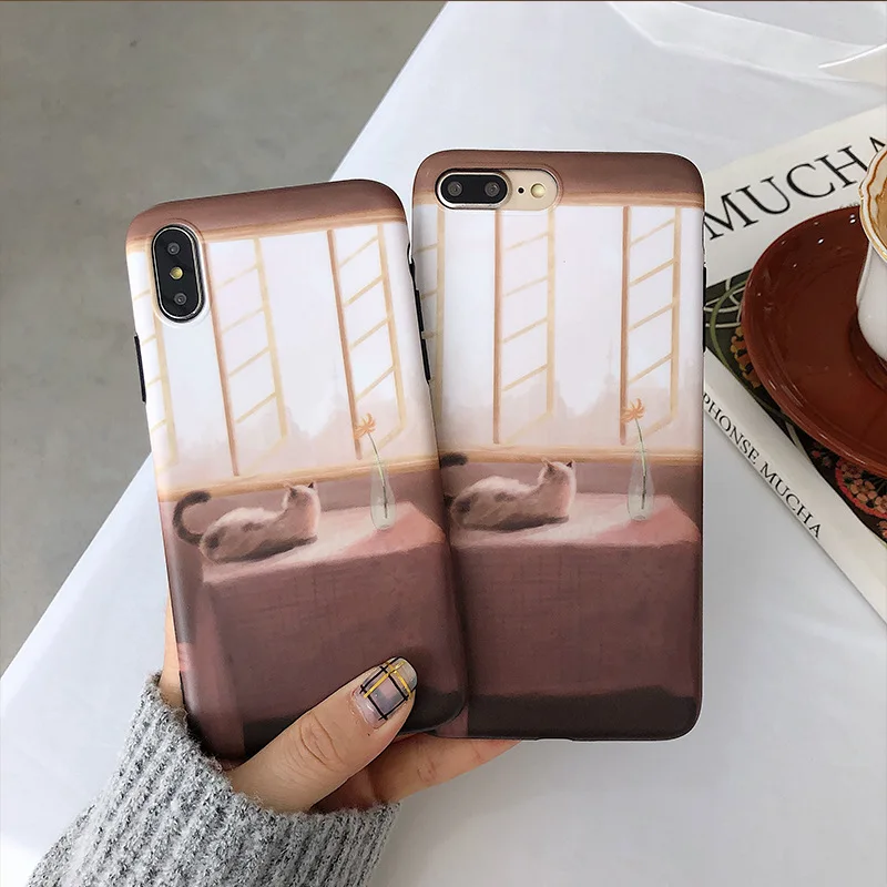 Чехол для iphone X 7 иллюстраций IMD оригинальное применение Apple XS Max новинка 8 Plus