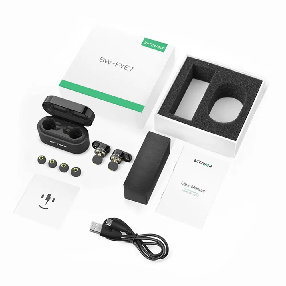 [Dual Dynamic Driver] Blitzwolf TWS Earbuds bluetooth-compatible In-ear Wireless Earphones Pro Bass Stereo Hifi Music images - 6