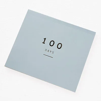 Light blue Записная книжка-органайзер дней позолота планировщик 100 обратного отсчета альбом для зарисовок планировщик Еженедельный ежемесячный Органайзер поставки школьный подарок - Цвет: Light blue