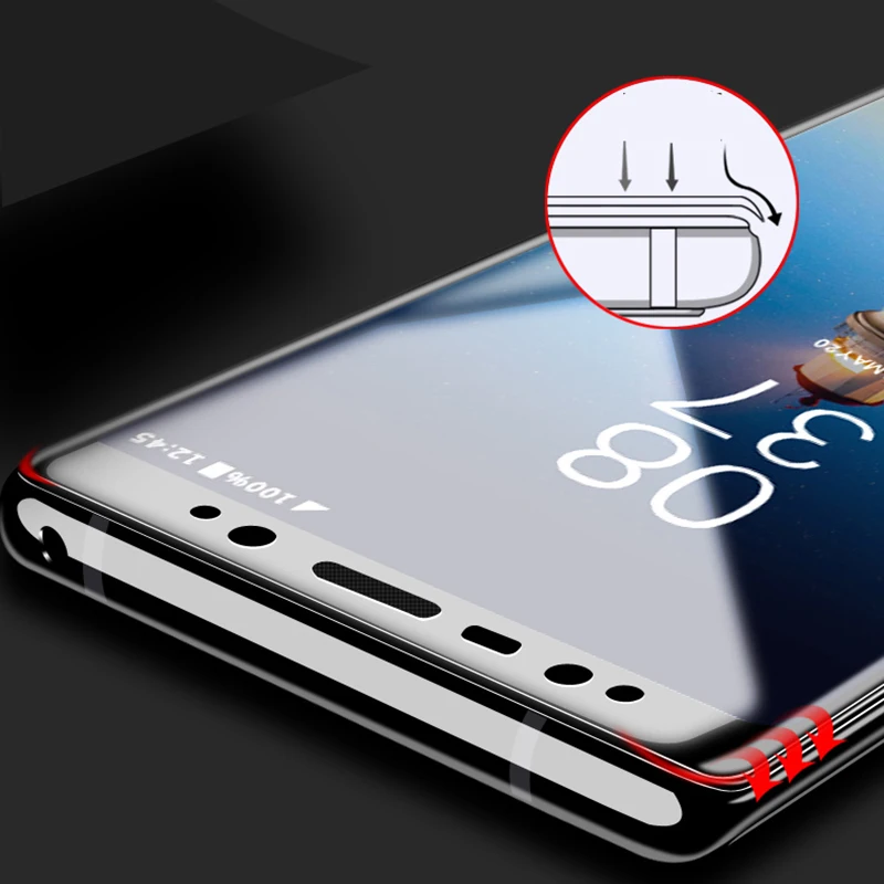 3D Curved Tempered Glass Full Cover For Samsung Galaxy S8 S9 Plus S7 Edge Screen Protector Film Note 8 glass | Мобильные телефоны и