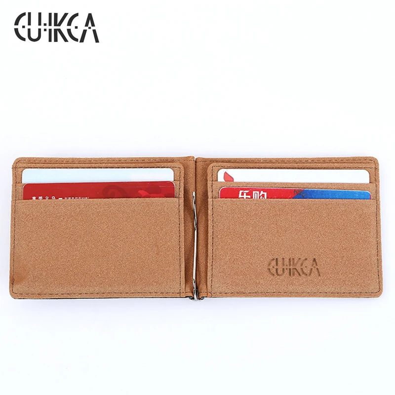 CUIKCA модный мужской кошелек из искусственной кожи короткие кошельки зажимы для