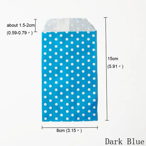25pcs dark blue 25 шт цветные точки горошек бумажные сумки для подарков вечерние сумка для угощений Бумажные Подарочные Сумки Свадебная сумка для конфет подарки принадлежности для рождения детей - Цвет: 25pcs dark blue