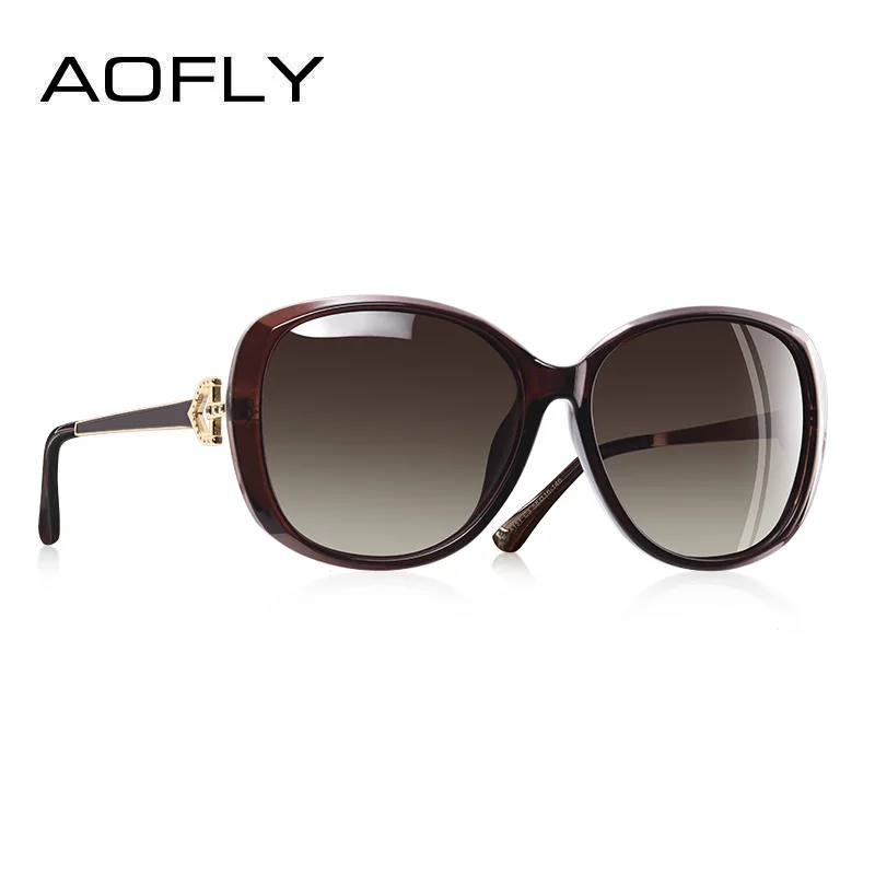 AOFLY BRAND DESIGN Luxury Women Polarized Sunglasses 2020 Lady Sun glasses Female Rhinestone Temple Shades Eyewear UV400 A151 | Аксессуары