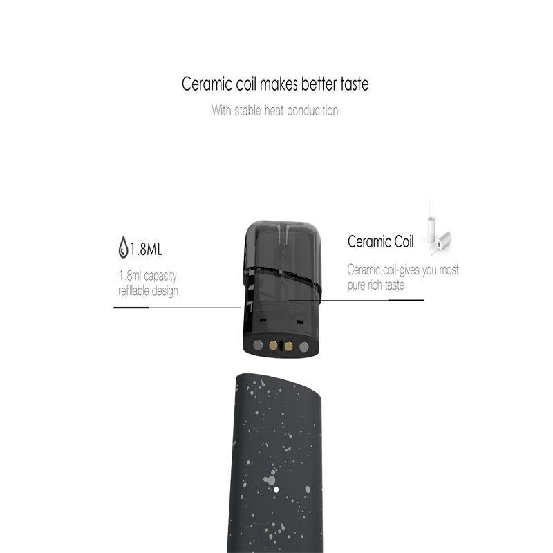Электронная сигарета OVNS Aimo Mount Pod Vape Kit 400 мАч батарея 1 8 мл Емкость Ом Керамические