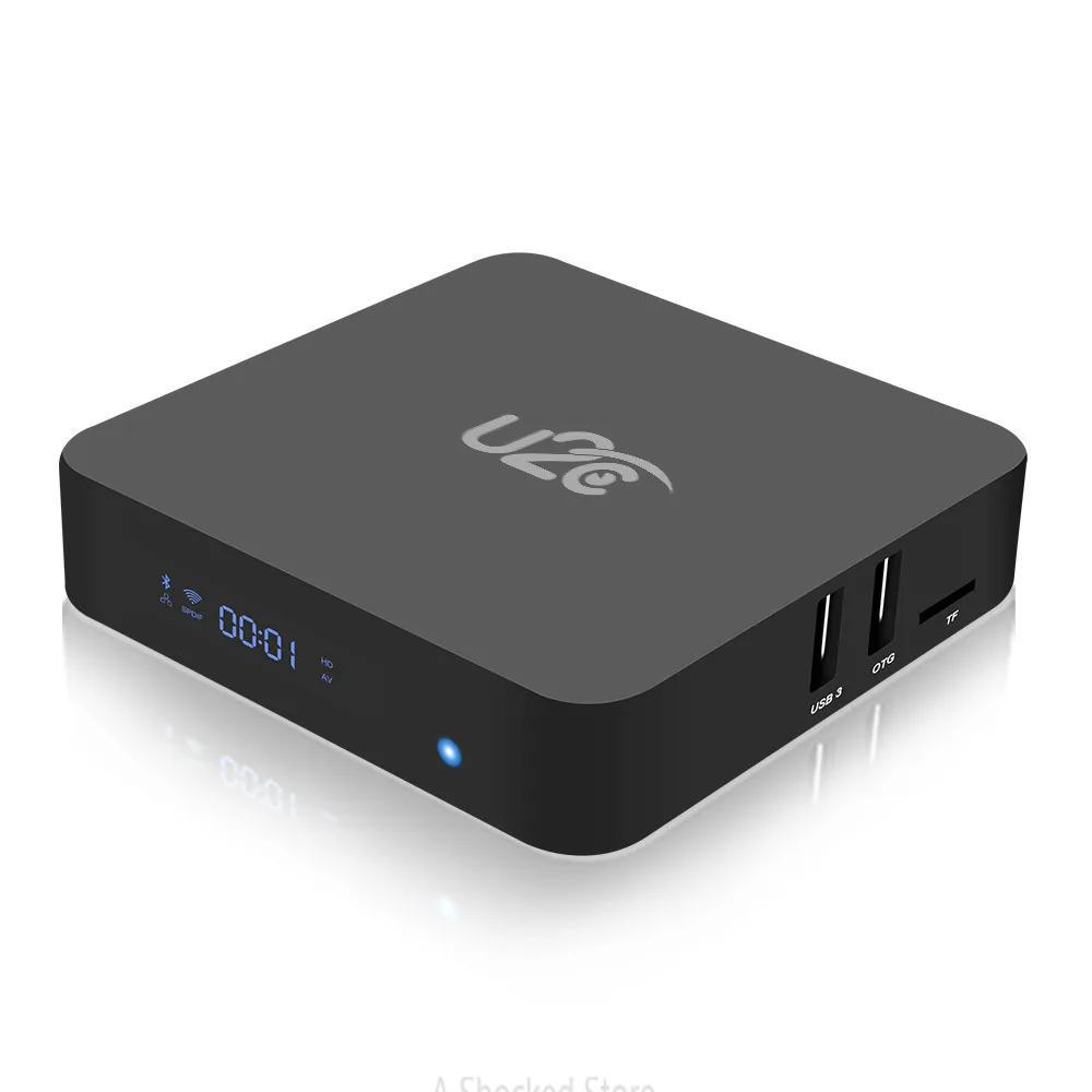 Новые U2C Z turbo ТВ коробка Bluetooth 4.1 Android 7.1 Оперативная память DDR3 3G 16 г Встроенная Amlogic