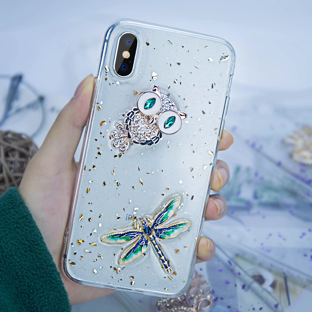 Чехол Ascromy для iPhone X роскошное ювелирное изделие жемчужный блеск цветок лошадь
