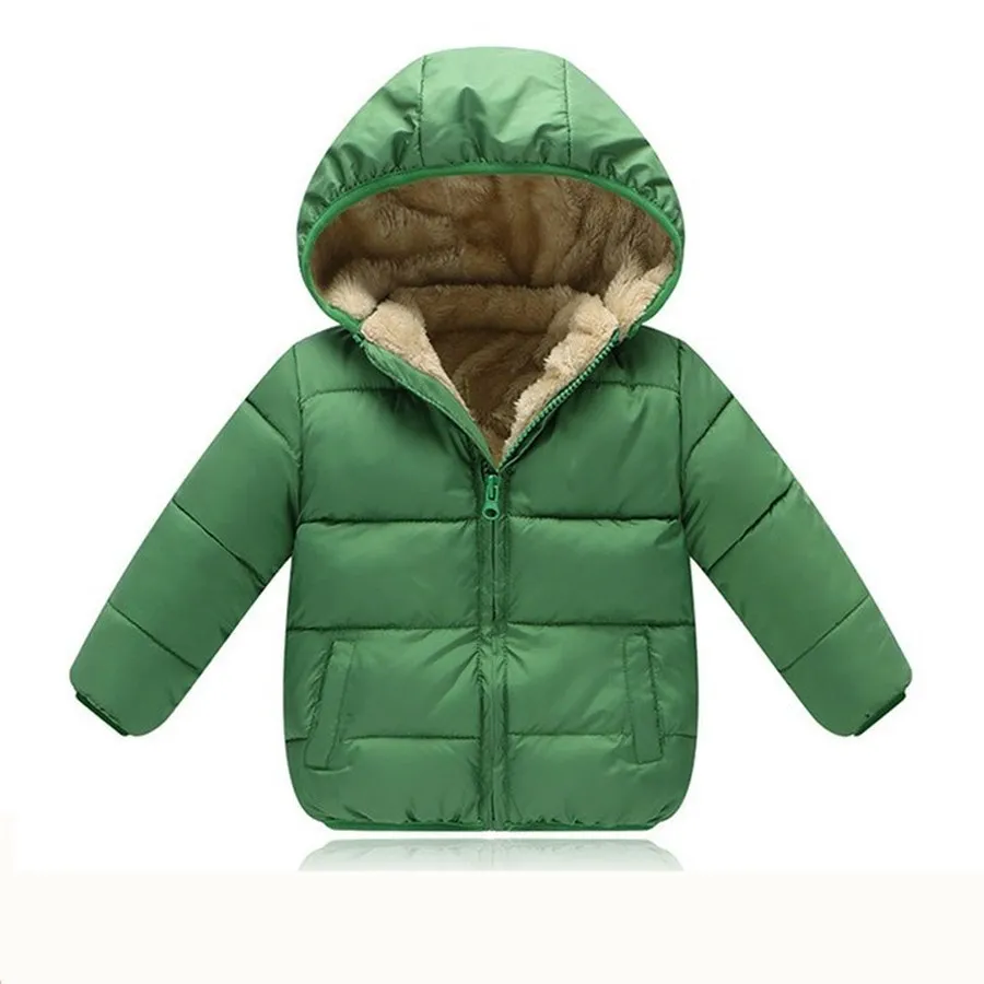 Famli/зимняя куртка пуховик для маленьких детей повседневные однотонные хлопковые
