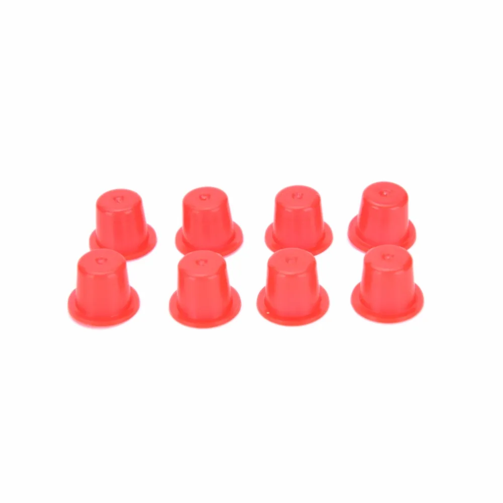 100 шт. красный профессиональная Пластик татуировки чашки шапки 12X8X9mm пигмент