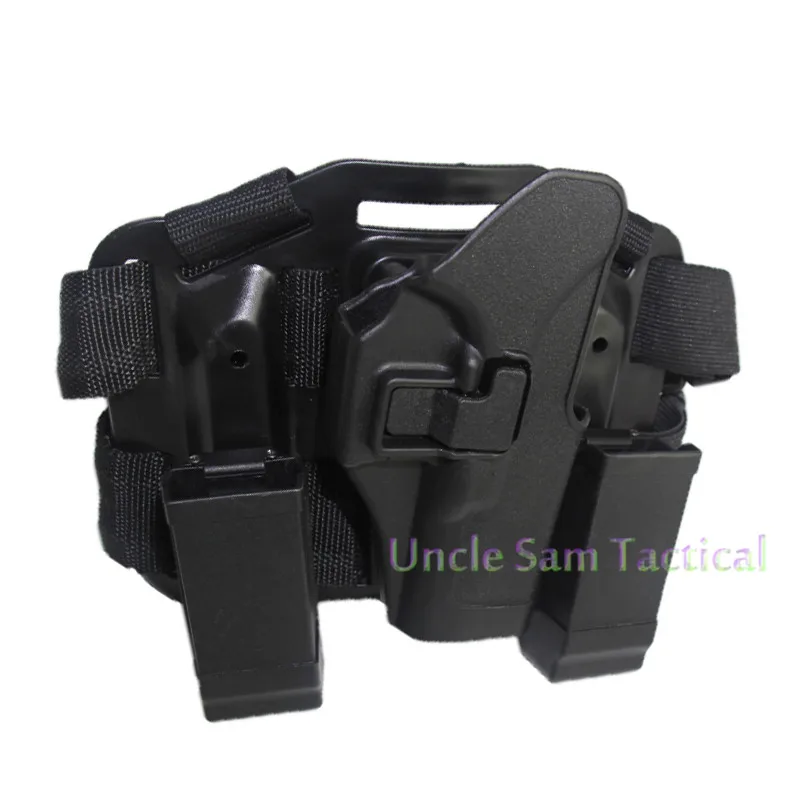 CQC Glock 17 ножная кобура тактическая CS игры на открытом воздухе Быстрый ничья кобура w/подсумок для Glock 17 19 22 23 31 32