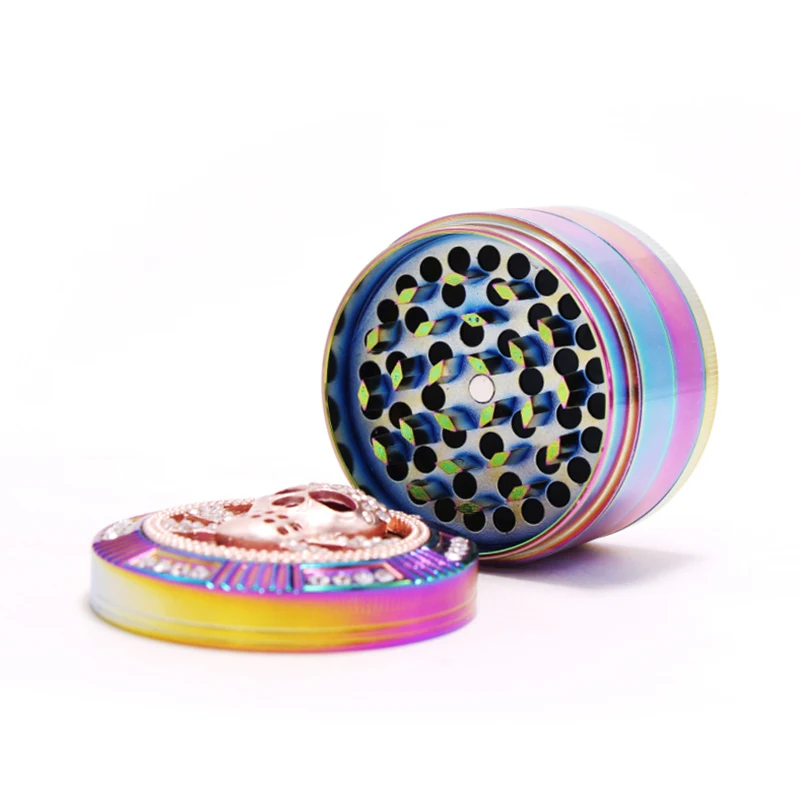 Новый креативный дизайн четырех слоев радуги это измельчитель табака 63 мм синих