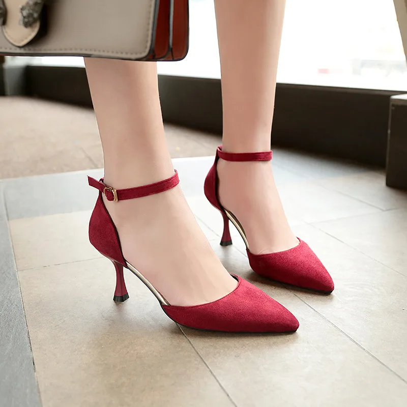 Женские босоножки на платформе 2019 сандалии высоком каблуке с пряжкой женская