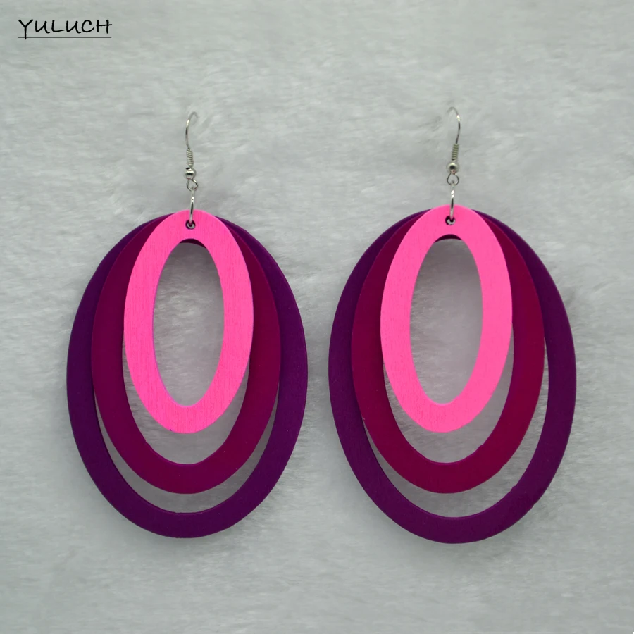 Симпатичные синие серьги в виде пары трех цветов длинные Очаровательные