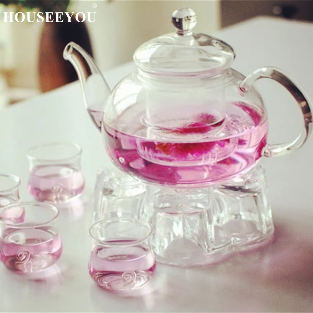 1PC New Practical Resistant Bottle Cup Glass Teapot with Infuser Tea Leaf Herbal Coffee Pot 400ML 600ml 1000ml 1500ml | Дом и сад