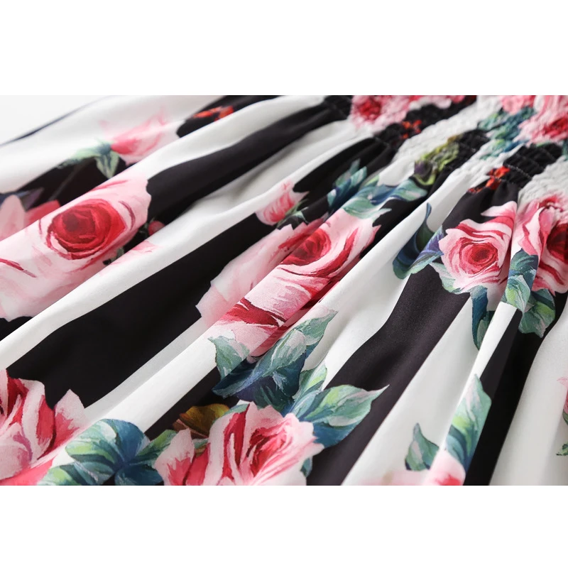 LOVE DD&ampMM Girls Dresses Summer New Kids Fashion Sexy Stripe Floral Print Strap Dress + Hair Accessories | Детская одежда и