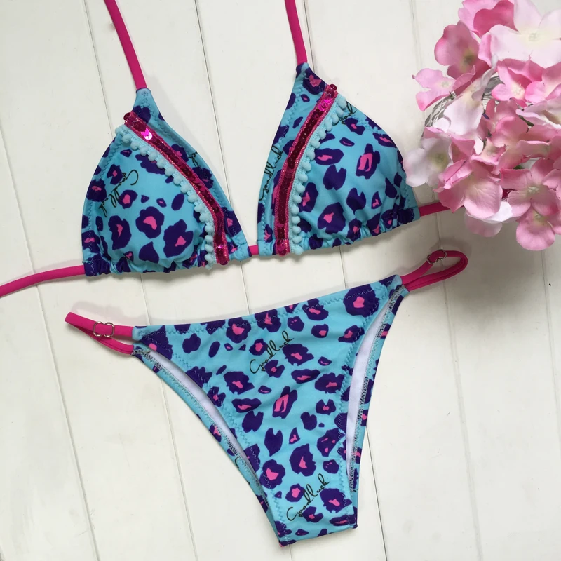 P &amp j бикини женское с пуш-ап 2016 бандажный комплект бретелькой через шею