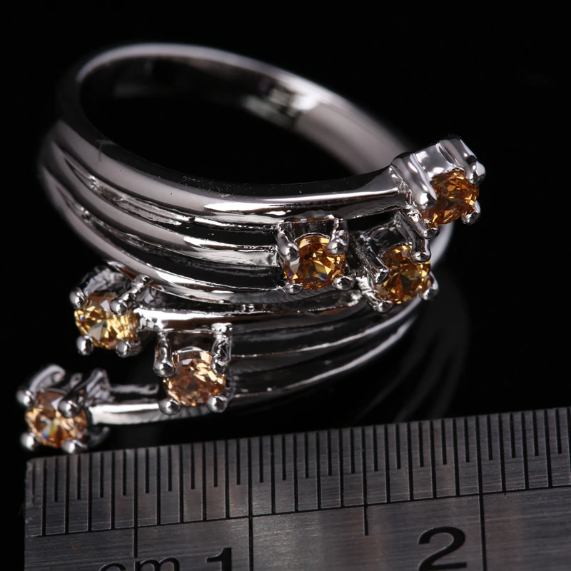 Оптовая продажа Цветы камни оранжевый Шампанское Цирконий морганит 925