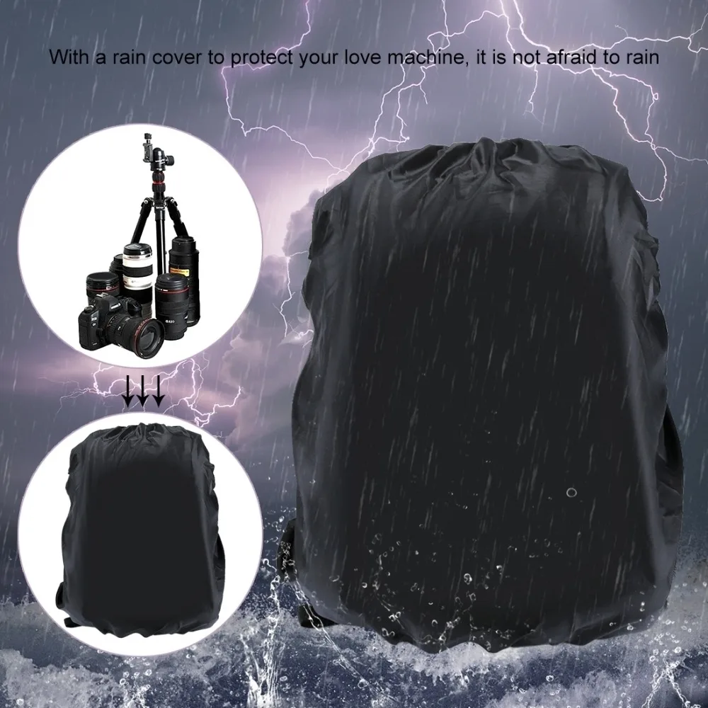 

PULUZ Outdoor Portable Waterproof Scratch-proof Dual Shoulder Camera Backpack Camera Bag Digital Photo Video DSLR Bag&Rain Cover