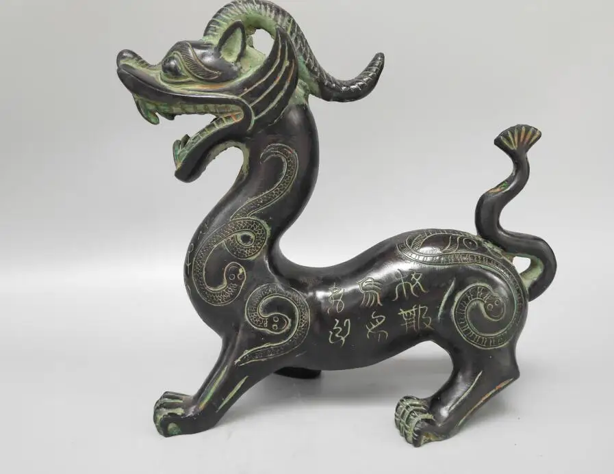 

Chinese archaize craft bronze unicorn crafts statue