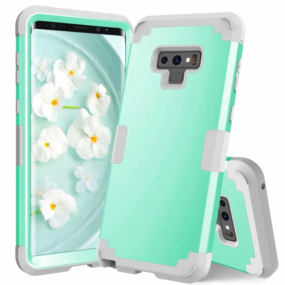 Противоударный чехол для телефона samsung Galaxy S9 S8 Plus Note 8 9 чехол PC+ TPU 3 слоя гибридный защитный чехол на 360 градусов