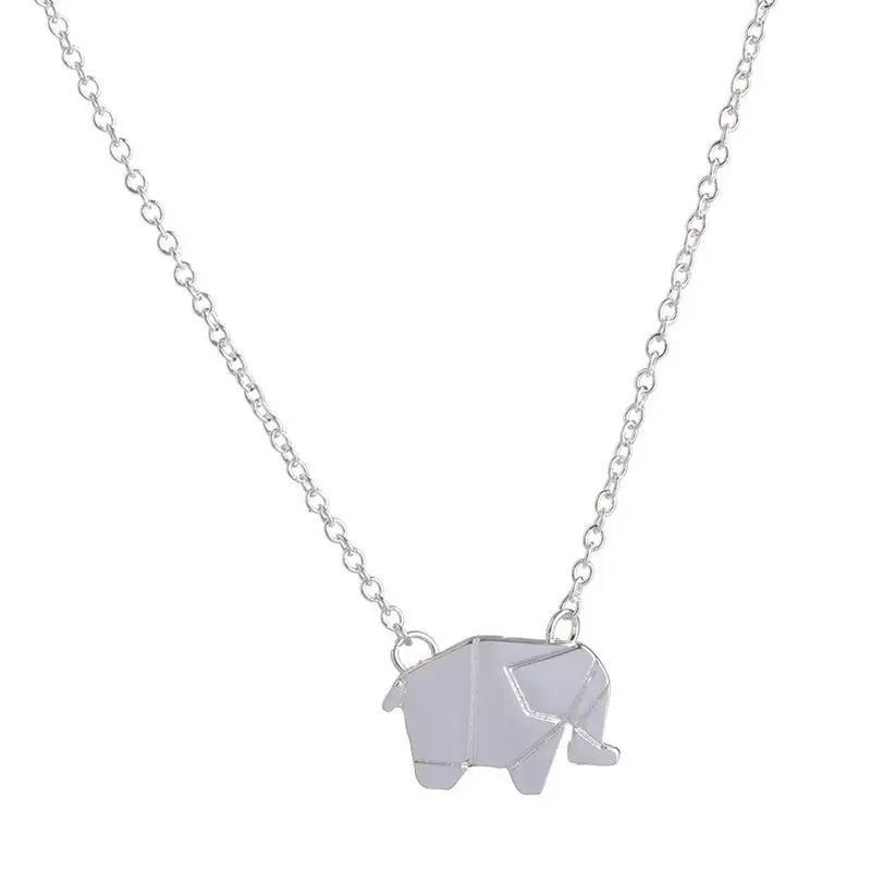 Модное ожерелье оригами слоник геометрическое Оригами|mothers day gift|origami necklacefashion