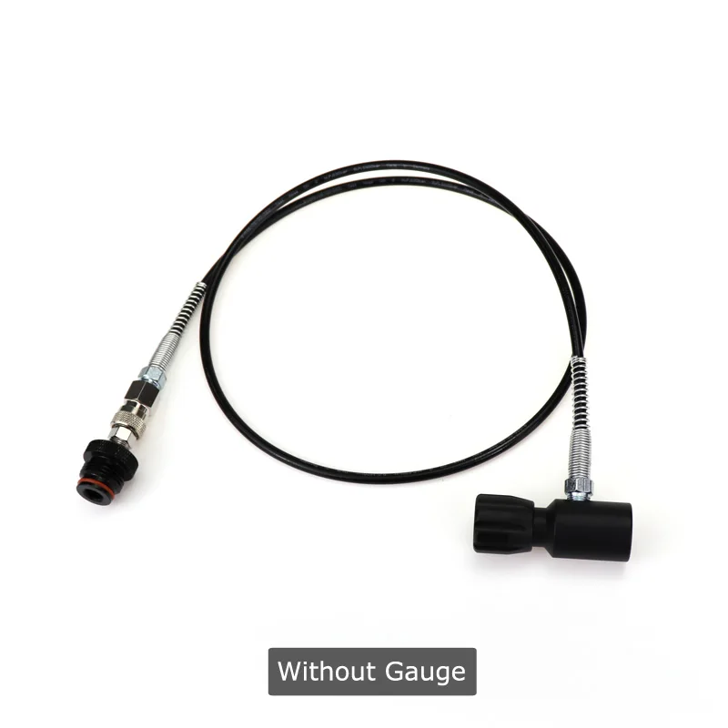 New Paintball Air Gun Airsoft PCP Air Rifle Charging Hose Microbore Remote Hose Line With Quick Disconnect 40 Inch Acessorios - Цвет: Without Gauge