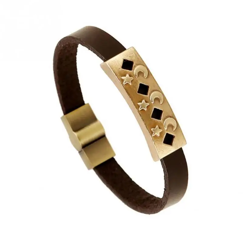 2018 Мода в стиле панк Винтаж сплав звезды и луна шаблон браслет изделия