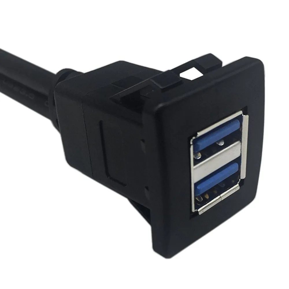 Автомобильный Удлинительный Кабель USB 3 0 1 м/2 м с креплением Папа-мама панель
