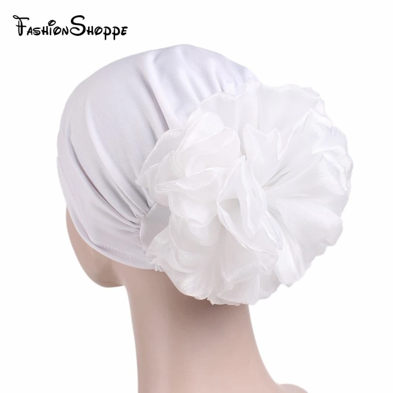 Женский тюрбан с большими цветами мусульманские банданы мусульманский головной