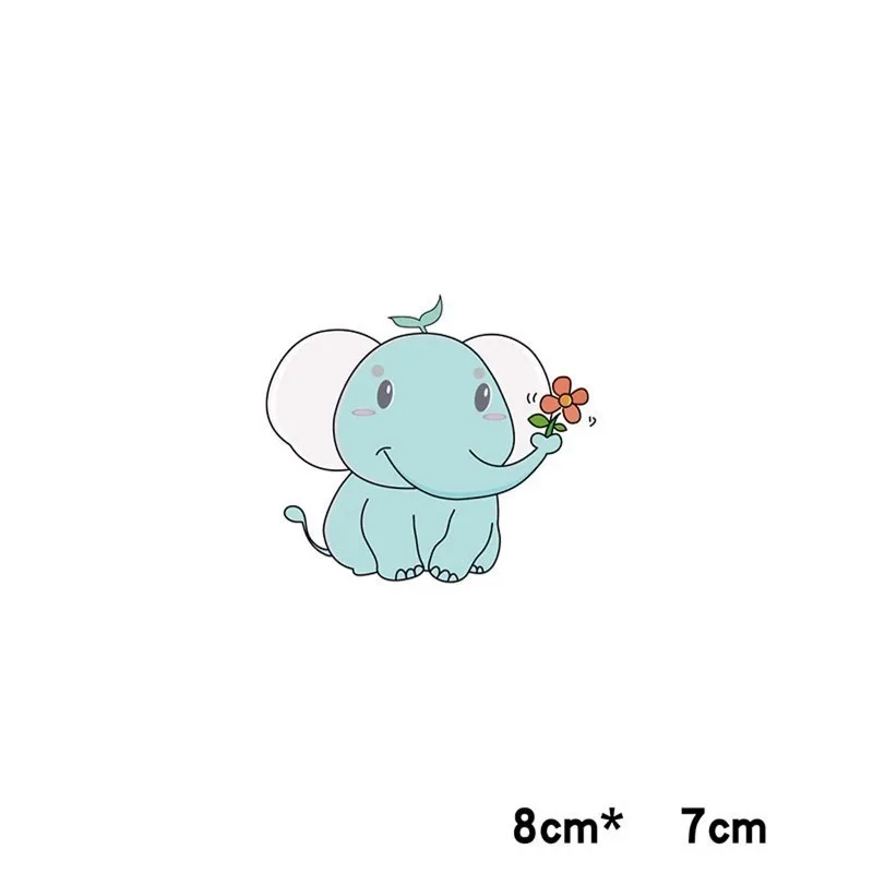 Милый пластырь с мультяшным цветком слоником для девочек утюжок на