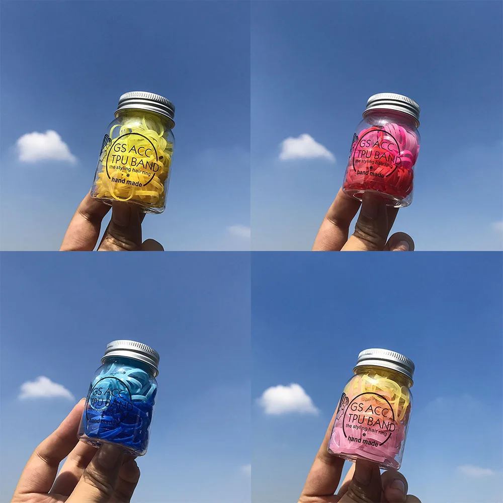 Изысканные эластичные резинки для волос в виде бутылки макарун романтичные