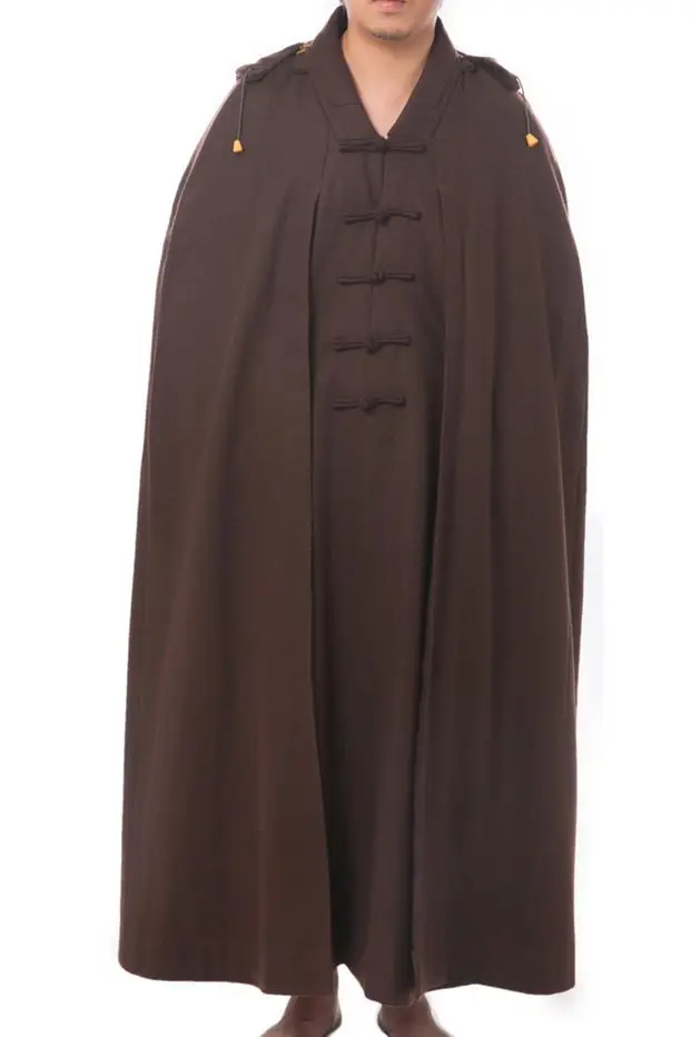 Зимняя теплая шерстяная накидка Zen плащ для медитации шаолин буддизм униформа