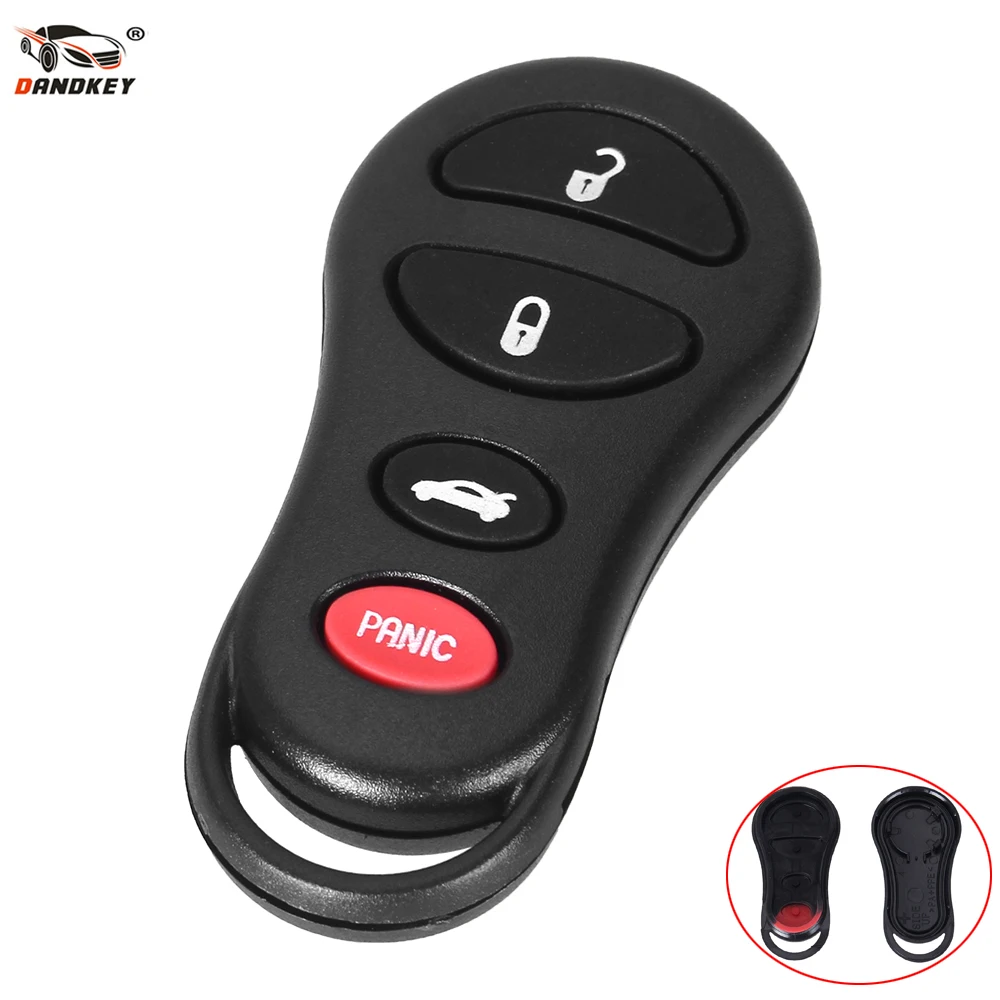 DANDKEY 10x Дистанционный Ключ заготовка чехол Fob 4 кнопки для Chrysler/Jeep Liberty Dodge Stratus Viper